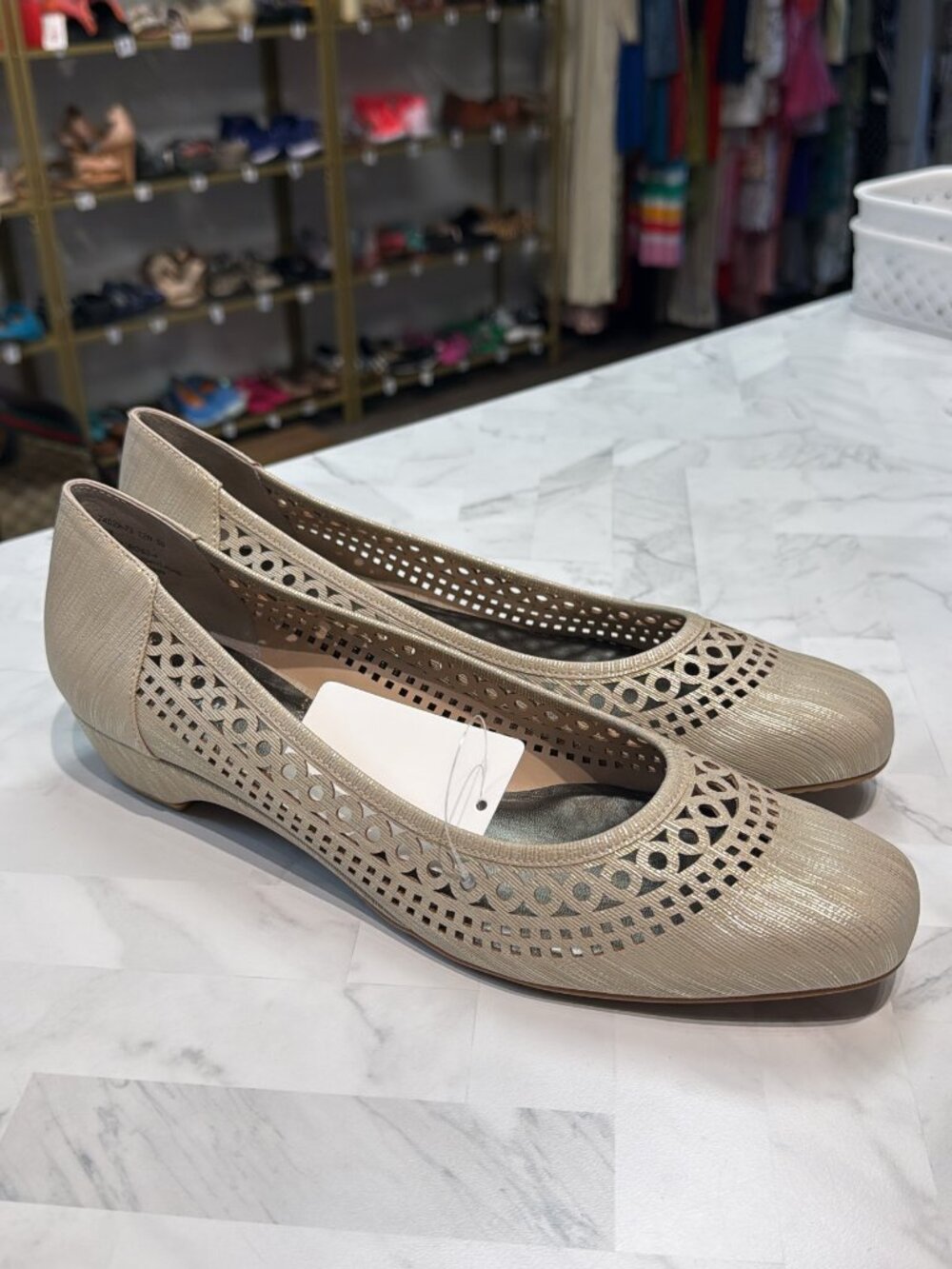 Ros Hommerson Tina Taupe Shoes, 12 Narrow